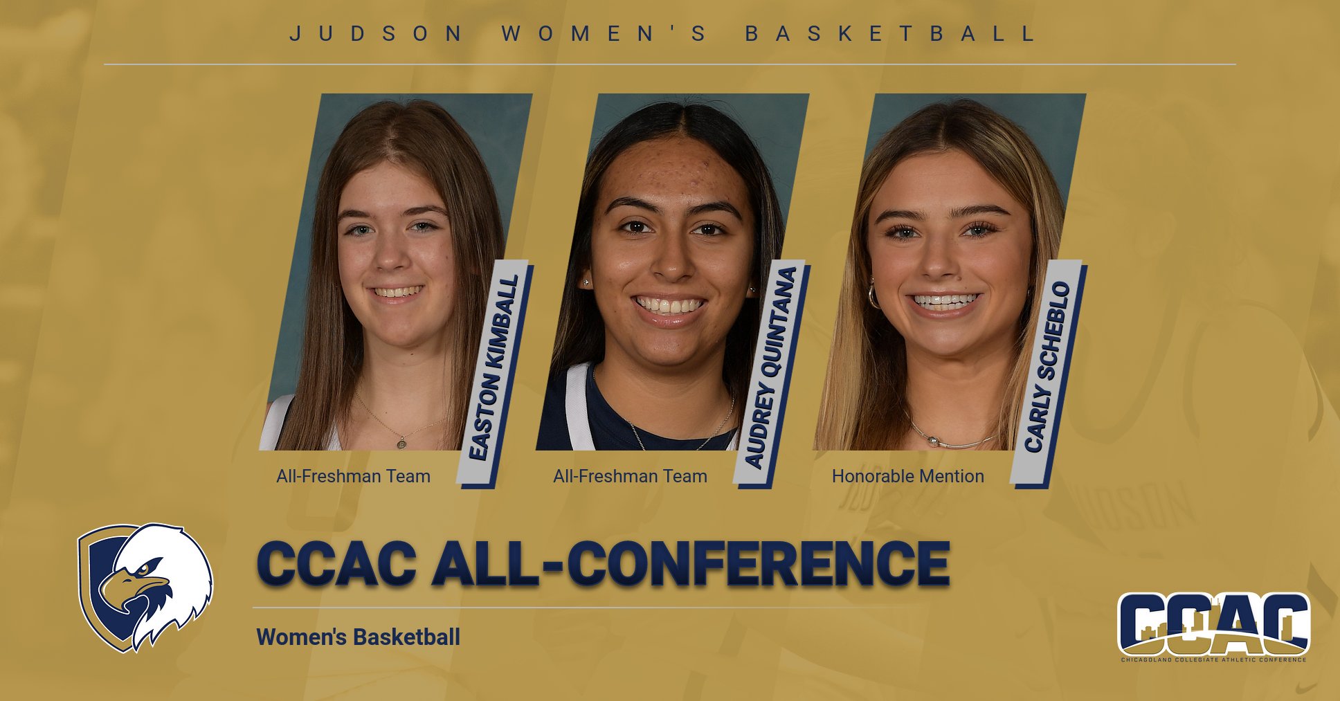 Kimball, Quintana, Scheblo Recognized in CCAC Postseason All-Conference Rosters